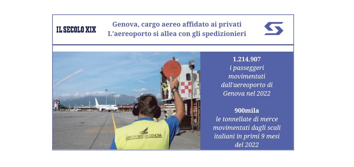 07.01.2023 Genova, Cargo Aereo Affidato Ai Privati L'aeroporto Si Allea Con Gli Spedizionieri